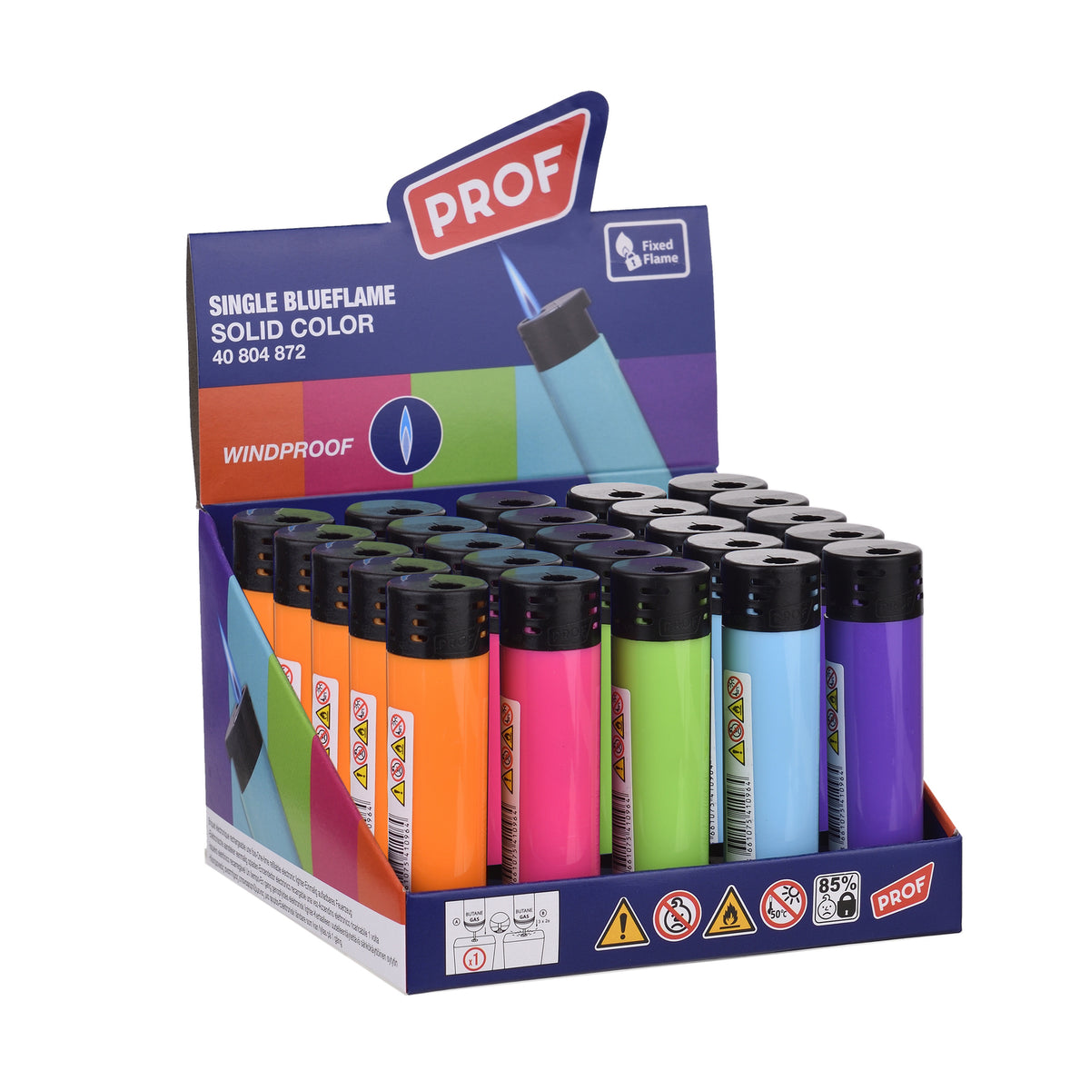 Solid Color Round Jet Flame Lighter DL-25