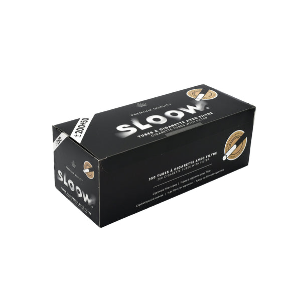 Sloow schwarz 250 Stk. Paper Filter Tube Box