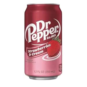 USA Drinks - Dr Pepper Strawberry & Cream 12x355ml