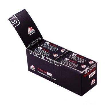 Gizeh Black Filter Tips Slim - 24 Heftchen a 35 Blatt