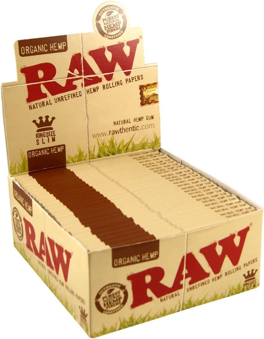 Raw Organic King Size Slim, 50 Hefte je 32 Blatt