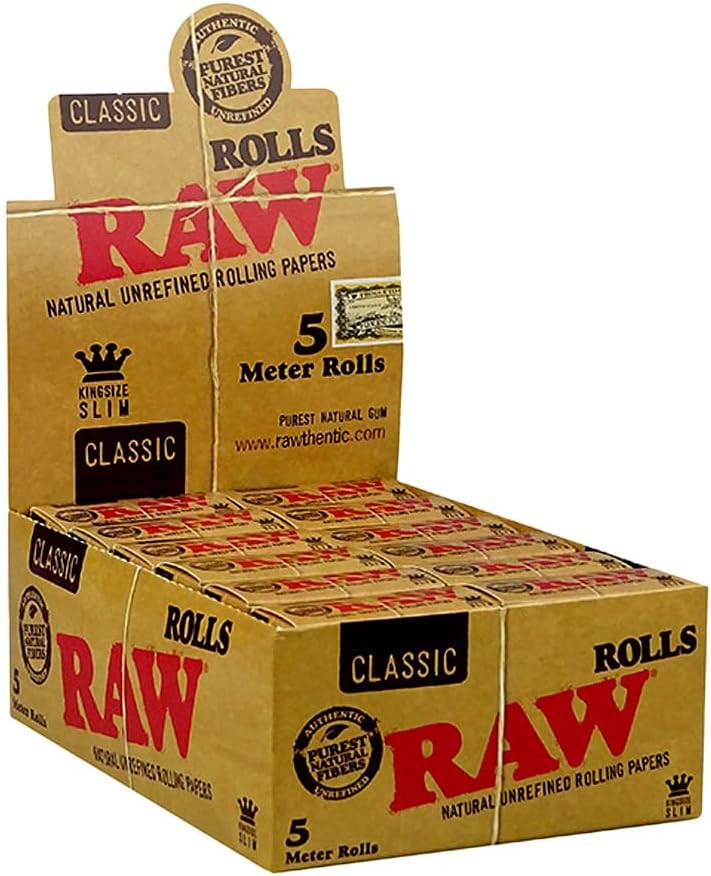 Raw Rolls Classic Rolling Papers 24 Rolls a 5m