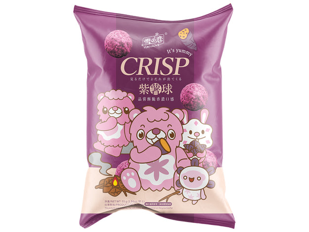 Yuki & Love Crisp Mais-Crackers Lila Yam 55 g