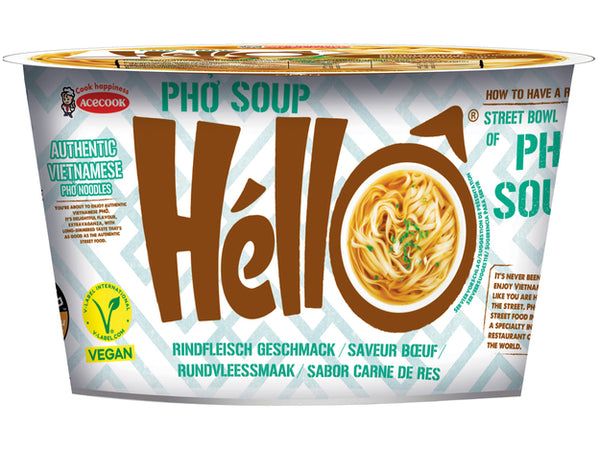Inst. Reisnudeln Pho Wok Hello Cup Rind 70g