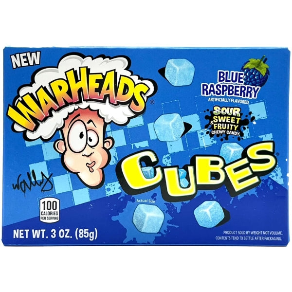 Warheads Blue Raspberry Cubes (Theaterbox) 99g