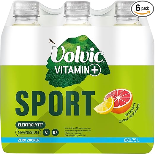 Volvic Vitamin+ Sport Grapefruit-Zitrus – 6x0,75L