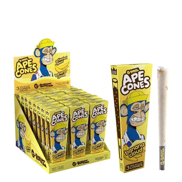 G-Rollz | Ape Cones \\\\Banana Cloud\\\" - 3 Pop Cones (24 Pack Display)"