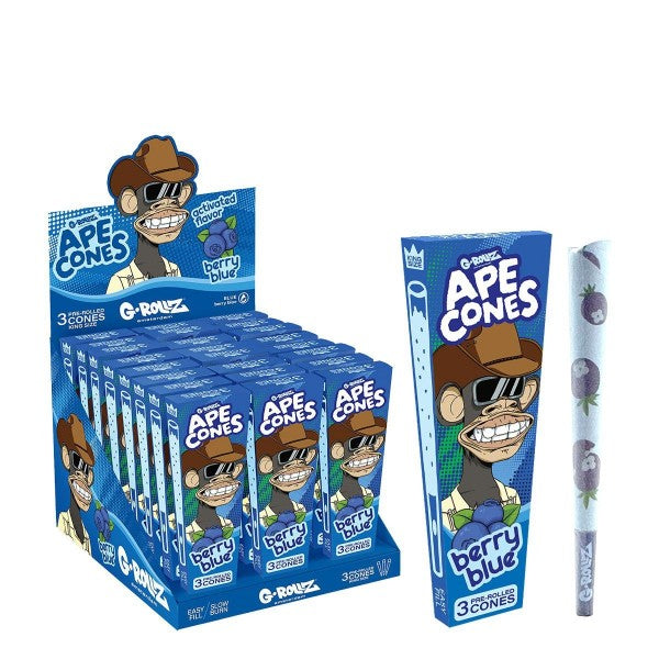 G-Rollz | Ape Cones "Berry Blue" - 3 Pop Cones (24 Pack Display)