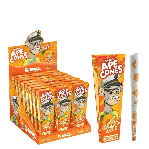 G-Rollz | Ape Cones "Orange-utan" - 3 Pop Cones (24 Pack Display)