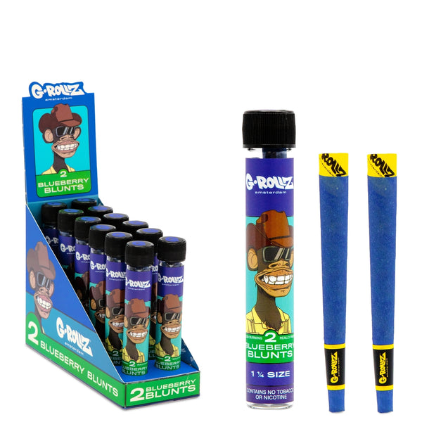 G-Rollz | 1¼ Size 2xCones (12 Pack Display, 24 Cones) - Blue Ape Cones