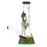 Amsterdam | Green Golom Chillum Slit Bong H:31cm Socket:18.8mm TH:7mm