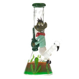 Amsterdam | Green Golom Chillum Slit Bong H:31cm Socket:18.8mm TH:7mm