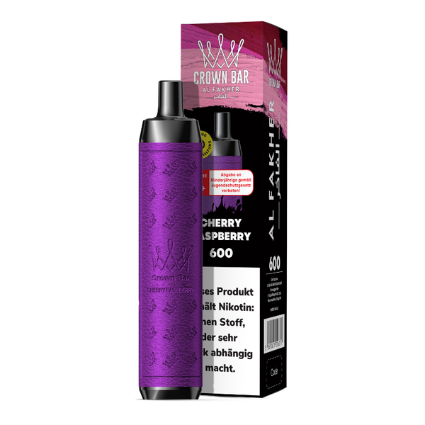 Al Fakher Crown Bar 600 - Cherry Raspberry - E-Shisha - 20 mg - 600 Züge