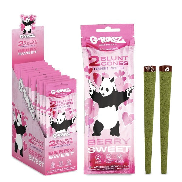 G-Rollz | Banksy's Graffiti – 2x 'Berry Sweet' Terpene-infusierte Kegel (12er Pack, 24 Wicklungen)