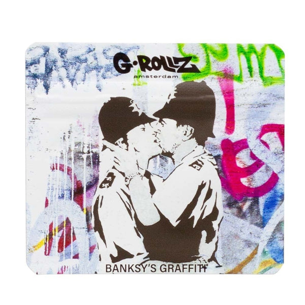 G-Rollz | Banksy's Graffiti 'Cop on Cop' 90x80 mm smellproof bag - 10pcs in Display