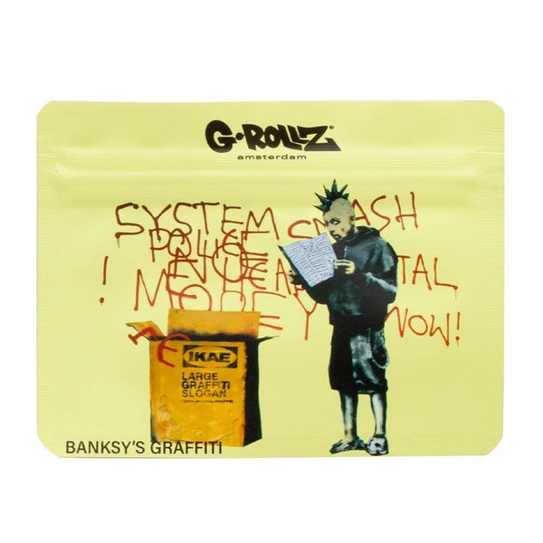 G-Rollz | Banksy's Graffiti 'Ikea Punk' 105x80 mm Smellproof Bags - 8pcs in Display