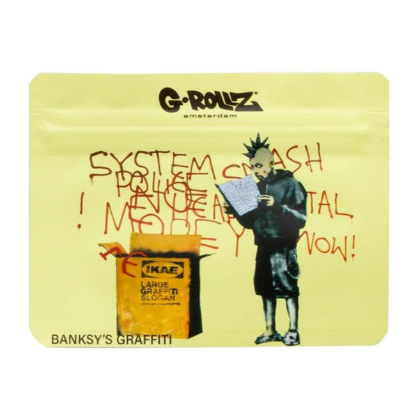 G-Rollz | 105x80 mm Smellproof Bags | Banksy's Graffiti 'Ikae Punk' - 50pcs/ pack