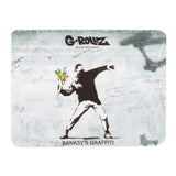 G-Rollz | 105x80 mm Smellproof Bags | Banksy's Graffiti 'Flower Thrower' - 50pcs/ pack