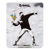 G-Rollz | 100x125mm Smellproof Bags | Banksy's Graffiti 'Flower Thrower' 100x125 mm smellproof bag -