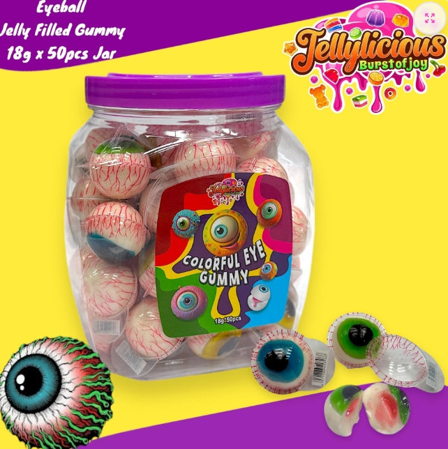 Jellylicios Gummy 18g x 50 Stück - Colorful Eye Gummy