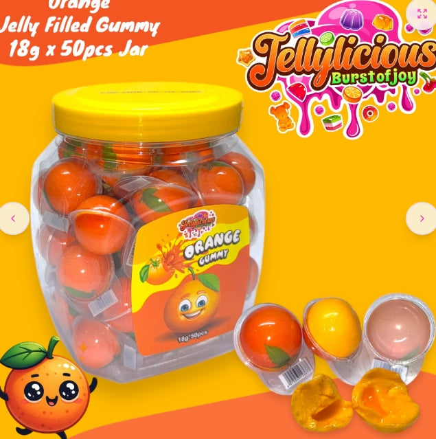 Jellylicios Gummy 18g x 50 Stück - Orange