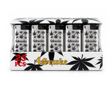 Silber Hanfblatt - Turbo Flame Metal Lighter 25er Display
