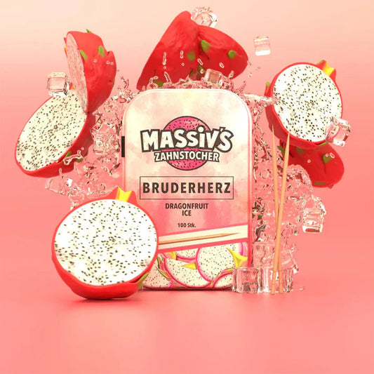 Massiv ́ s Zahnstocher - BRUDERHERZ- Dragonfruit Ice - 10 Stück