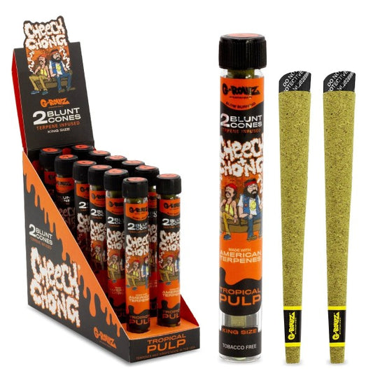 G-Rollz | Cheech & Chong(TM) 2x Terpene Infundierte Kegel 'Tropical Pulp' (12er-Pack-Display)