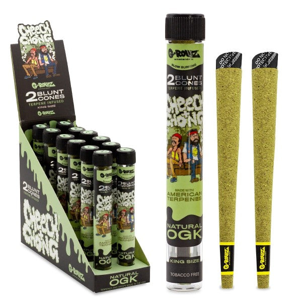 G-Rollz | Cheech & Chong(TM) 2x Terpen-infusierte Kegel 'Natural OGK' (12er-Pack-Display)