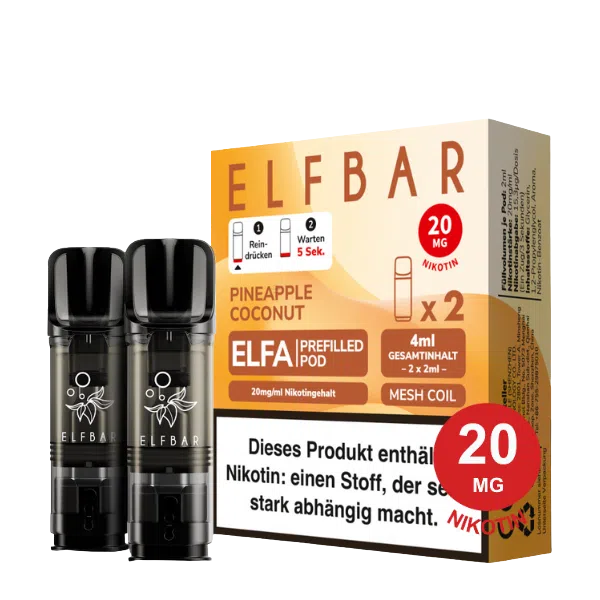 ELFBAR ELFA Pods - Pineapple Coconut - 20mg/ml
