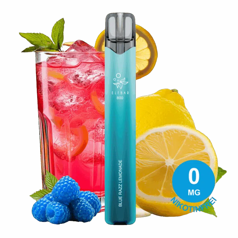 ELFBAR 800 – Blue Razz Lemonade 0mg Nikotinfrei - 10 Stück