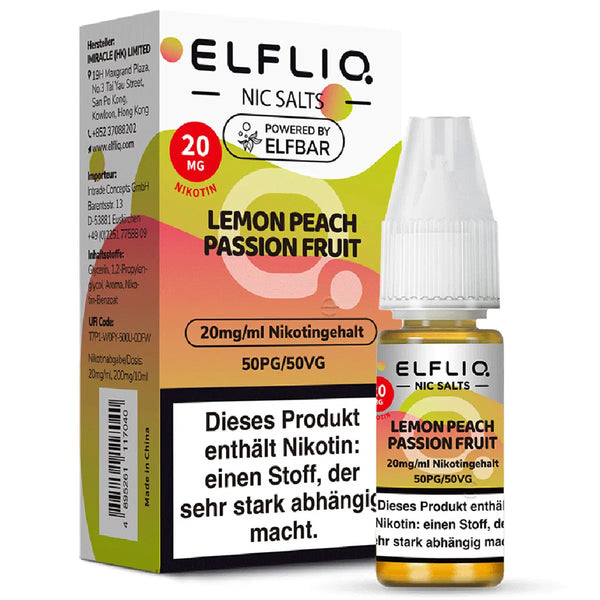 ELFLIQ 10ml - 20mg - Lemon Peach Passion Fruit