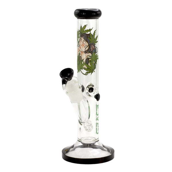 Grace Glass | Leaf Goddess Straight Bong - H:36cm - Ø:50mm - SG:29,2/18,8mm