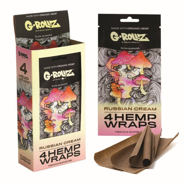 G-Rollz | 4x 'Russian Cream' Hemp Wraps (15 Pack Display, 60 Wraps)