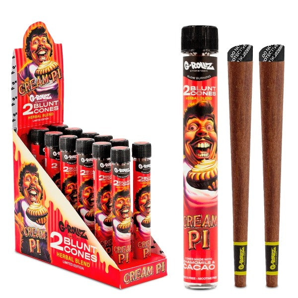 G-Rollz 'Cream Pi' Terpene Infused Cones (12 Pack Display, 24 Cones)