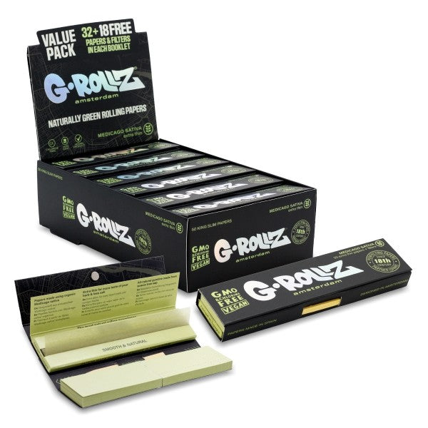G-Rollz | Alfa - 50 KS Slim Papers + Tipps (24 Booklets Display)