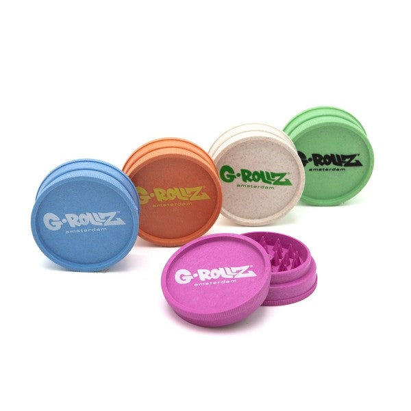 G-Rollz | Hemp 2-Part Grinder - Ø60mm Mix color (16pcs/display)