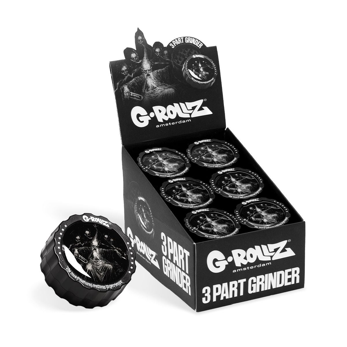 G-Rollz | 3-Part Grinder 53mm 'Wizard'