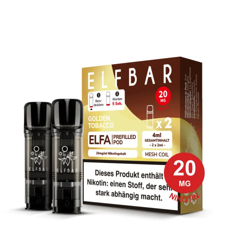 ELFBAR ELFA Pods - Golden Tobacco - 20mg/ml