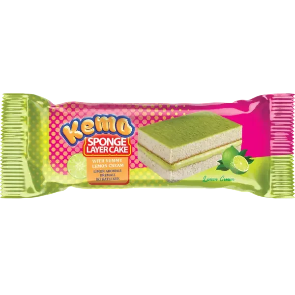 Kemo Sponge Layer Cake Lemon Cream 24x35g