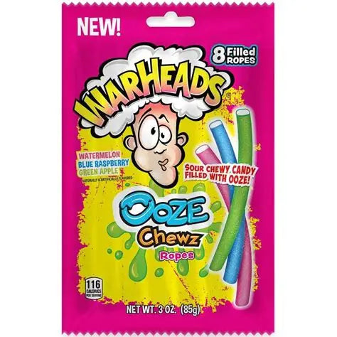 Warheads Ooze Chewz Ropes 85 g