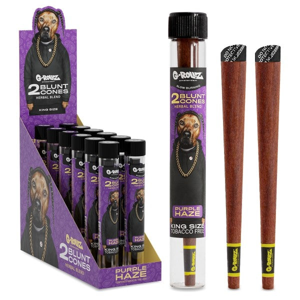 G-Rollz | 'Der Hund' Terpen-infusierte Zapfen 'Purple Haze' (12er-Pack-Ausstellung, 24 Kegel)