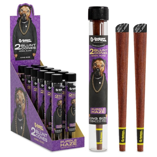 G-Rollz | 'Der Hund' Terpen-infusierte Zapfen 'Purple Haze' (12er-Pack-Ausstellung, 24 Kegel)