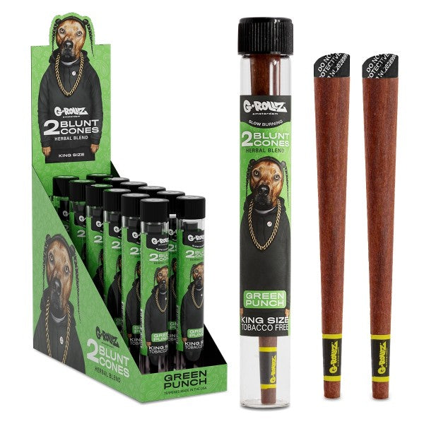 G-Rollz | 'The Dog' Terpene Infused Cones 'Green Punch' (12 Pack Display, 24 Cones)