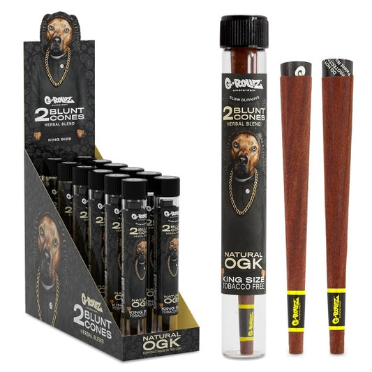 G-Rollz | 'The Dog' Terpene Infused Cones 'Natural OGK' (12 Pack Display, 24 Cones)