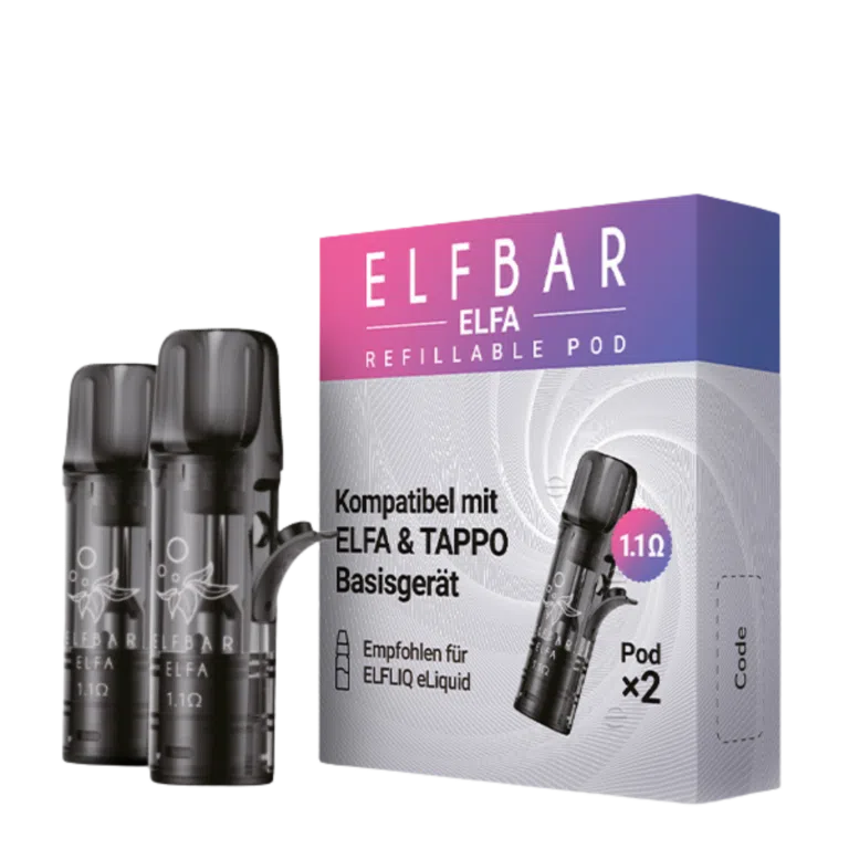 Elfbar ELFA – Refillable Pod 1.1 Ohm Ω (2er Pack) - 10 Stück