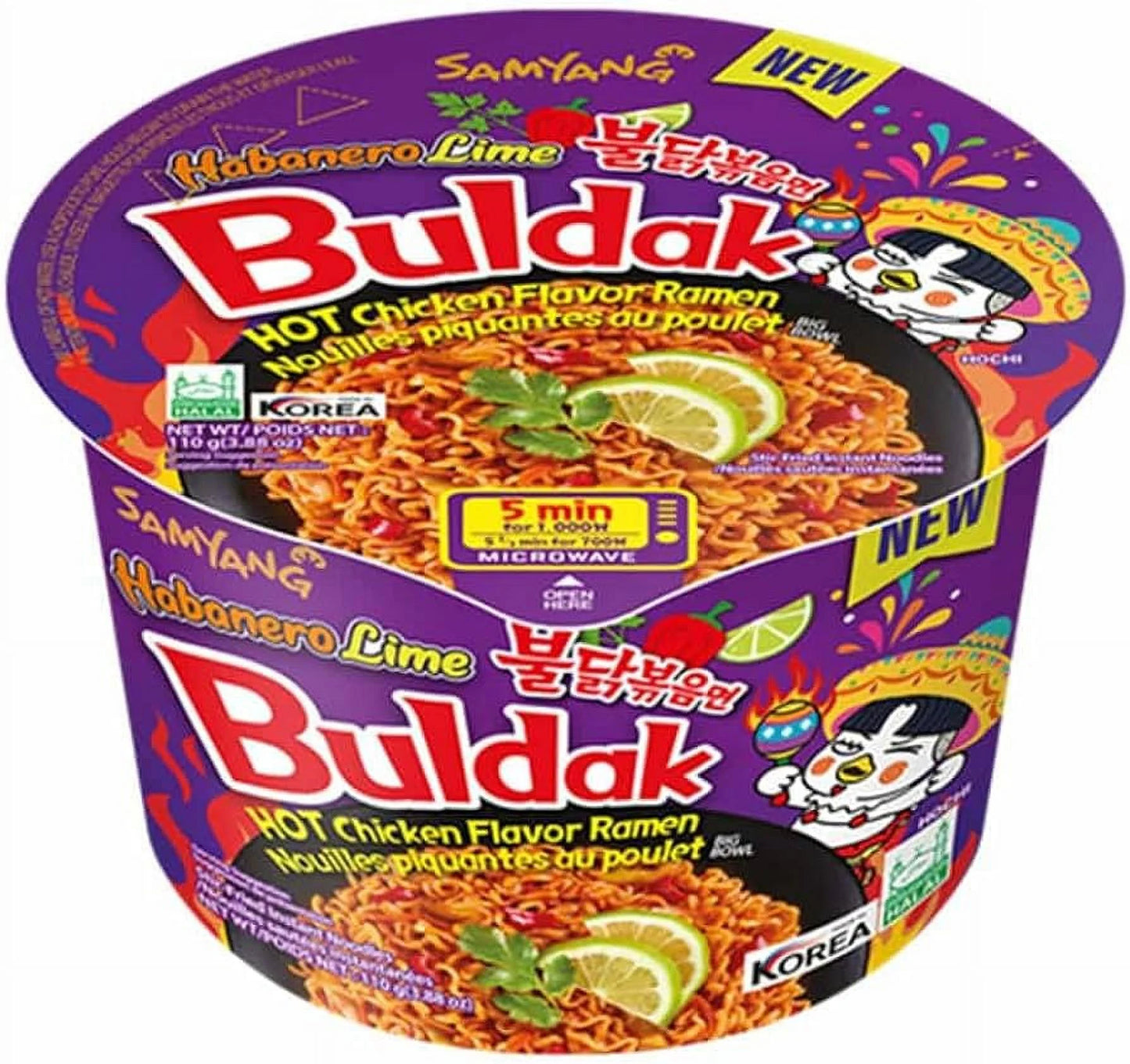 Samyang Buldak Big Bowl  Habanero Lime 105g