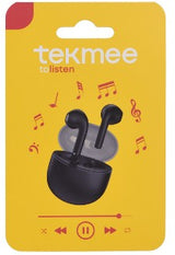 TEKMEE TRANSLUCENT CASE TWS EARBUDS in schwarz