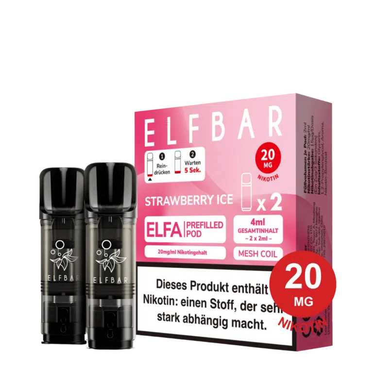 ELFBAR ELFA Pods - Strawberry Ice - 20mg/ml