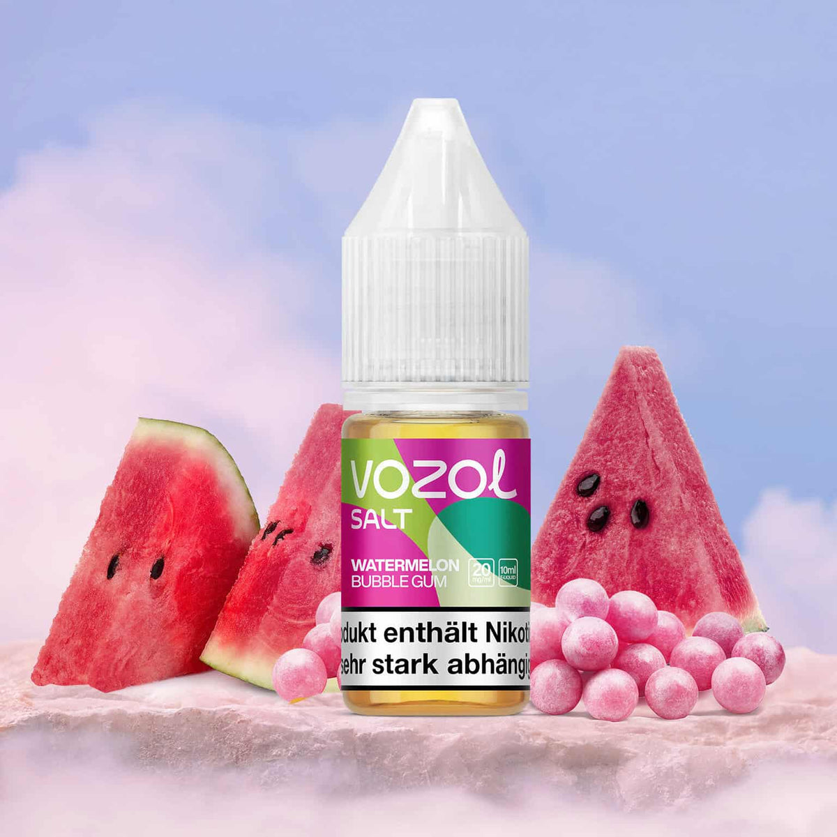 VOZOL Liquid | Watermelon Bubblegum | Nikotinsalz E-Liquid (20mg)